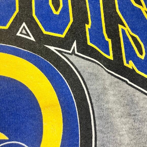 ST. LOUIS RAMS Crewneck Sweatshirt Gray Size XL Large Graphic Logo Front Hit - Picture 7 of 9